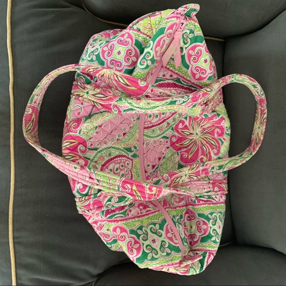 Vera Bradley “Pinwheel Pink” Small Duffel Bag - Picture 2 of 7
